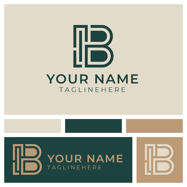 Plantilla de diseño de logotipo letra b