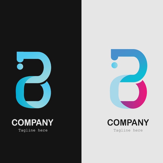 Plantilla de diseño de logotipo letra b