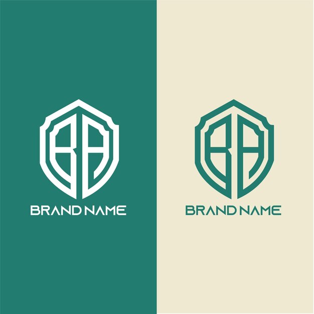 plantilla de diseño de logotipo de letra ba corporativa única y moderna
