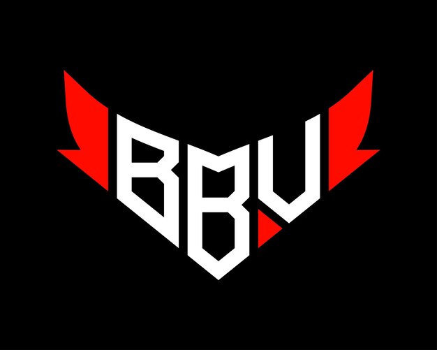 plantilla de diseño del logotipo de la letra BBV
