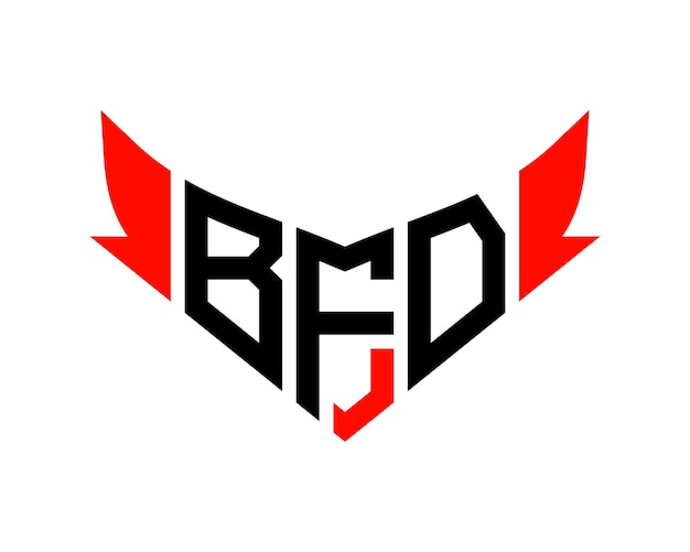 plantilla de diseño del logotipo de la letra BFD