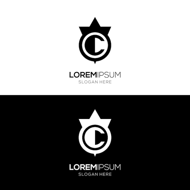 Plantilla de diseño del logotipo de la letra C simple