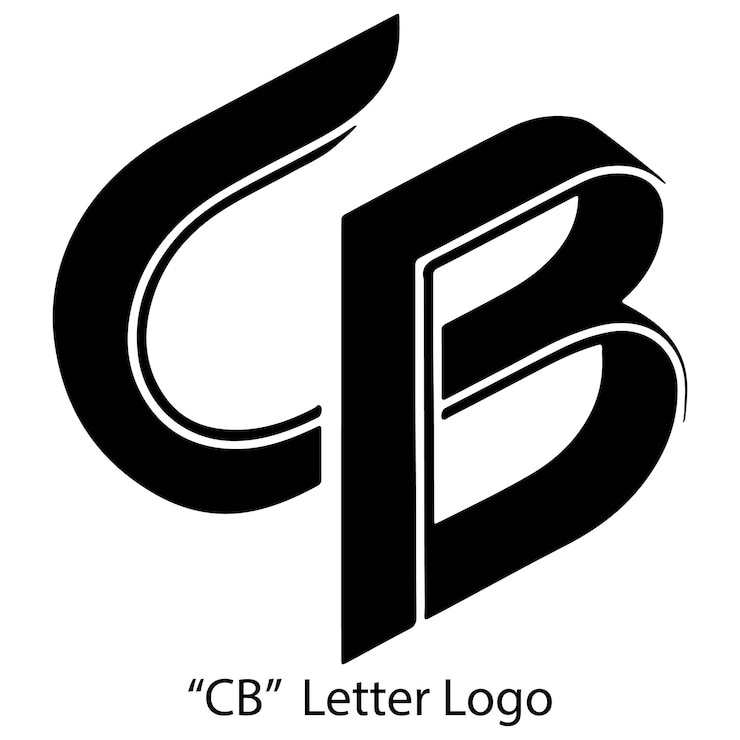 Vector plantilla de diseño del logotipo de la letra cb monograma