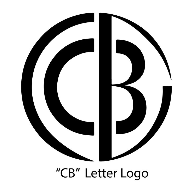 Vector plantilla de diseño del logotipo de la letra cb monograma