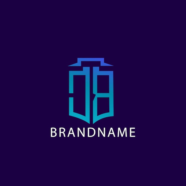 plantilla de diseño de logotipo de letra cb única y moderna