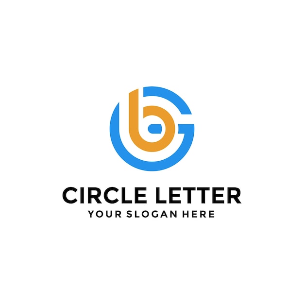 Plantilla de diseño de logotipo de letra circular