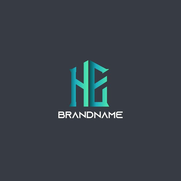plantilla de diseño de logotipo de letra corporativa única y moderna
