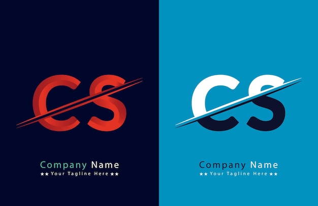 plantilla de diseño de logotipo de letra CS Vector Ilustración de logotipo