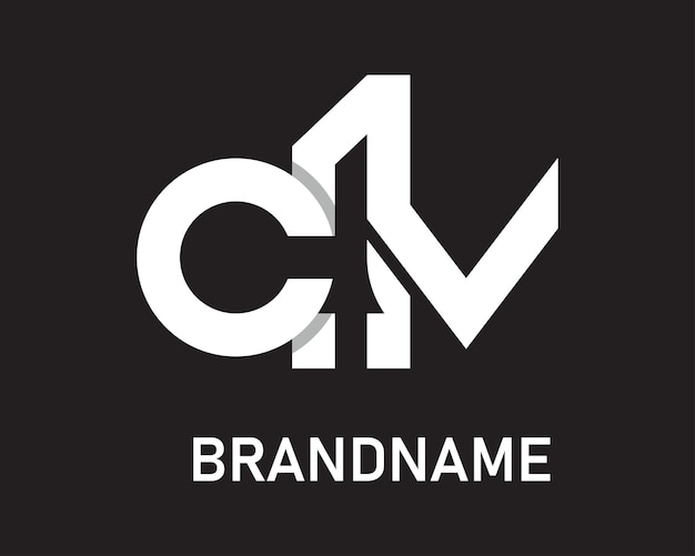 plantilla de diseño del logotipo de la letra cv
