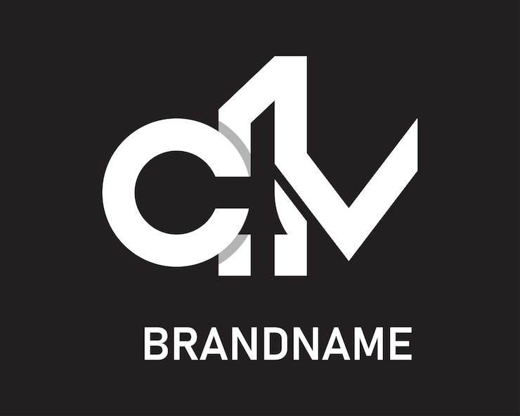 Vector plantilla de diseño del logotipo de la letra cv