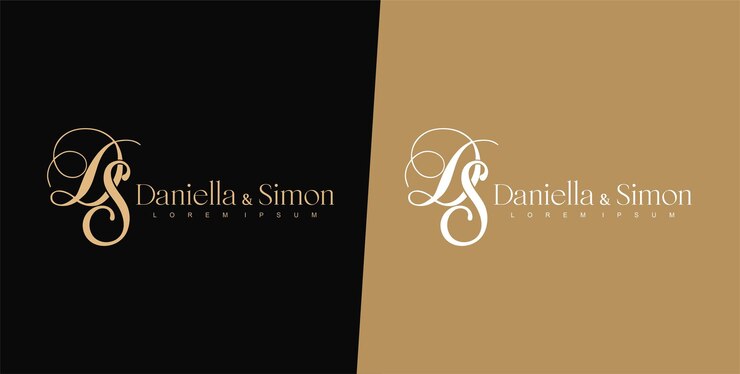 Vector plantilla de diseño de logotipo de letra d y s logotipo de boda logotipo de tipografía