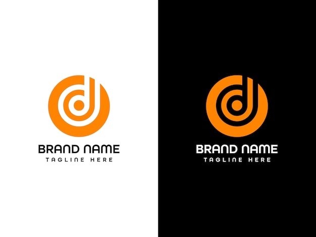 Plantilla de diseño de logotipo de letra D