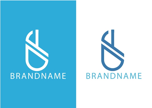 plantilla de diseño de logotipo de letra df corporativa única y moderna