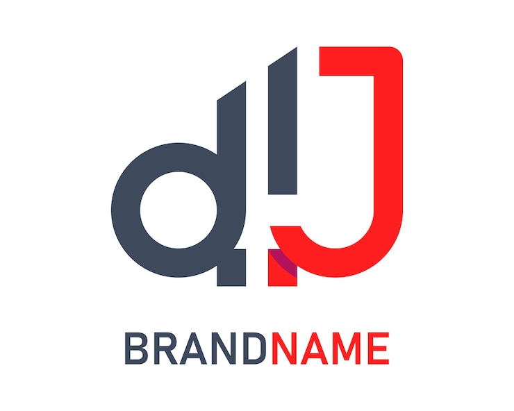 Vector plantilla de diseño de logotipo de la letra dj