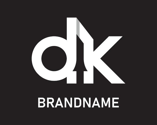 plantilla de diseño del logotipo de la letra dk