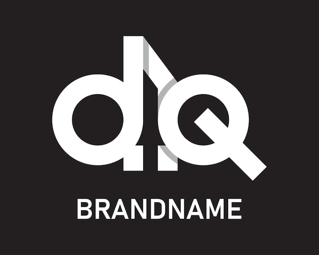 plantilla de diseño del logotipo de la letra dq