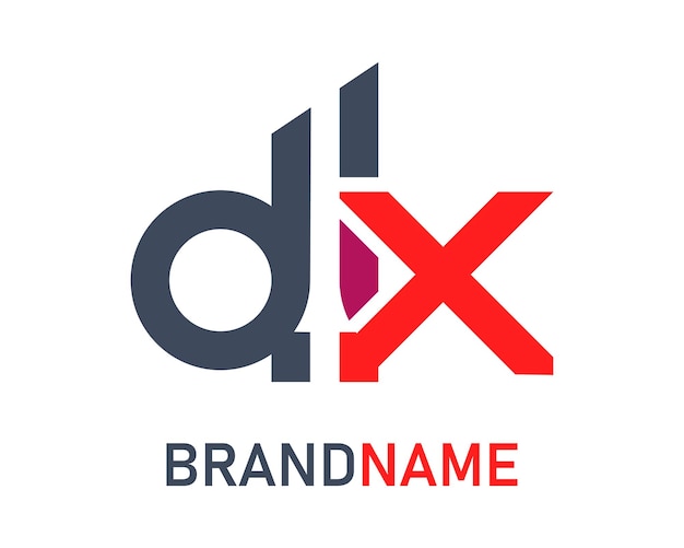 plantilla de diseño del logotipo de la letra dx