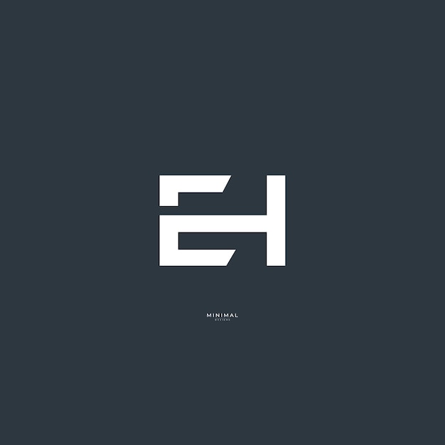 Plantilla de diseño de logotipo de letra E y H