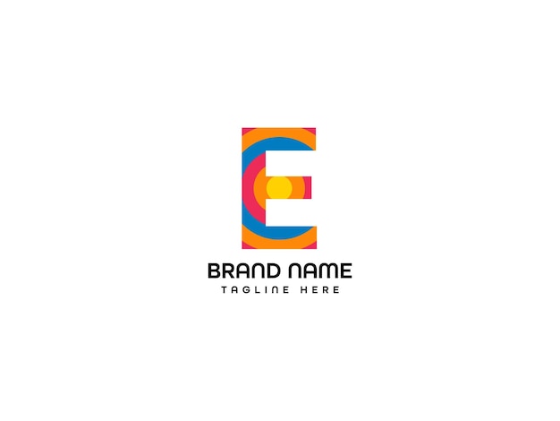 Plantilla de diseño de logotipo de letra E