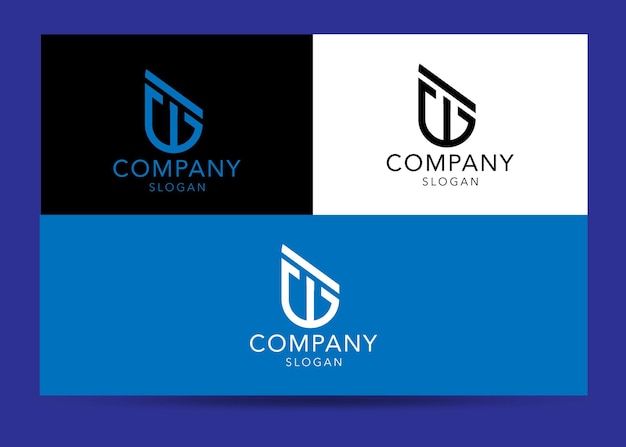 plantilla de diseño de logotipo de letra ei corporativa única y moderna