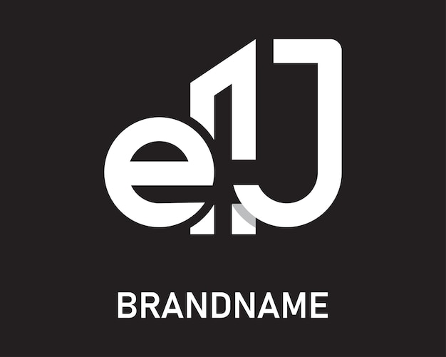 plantilla de diseño del logotipo de la letra ej
