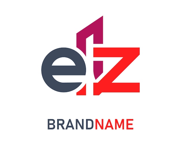 plantilla de diseño del logotipo de la letra ez