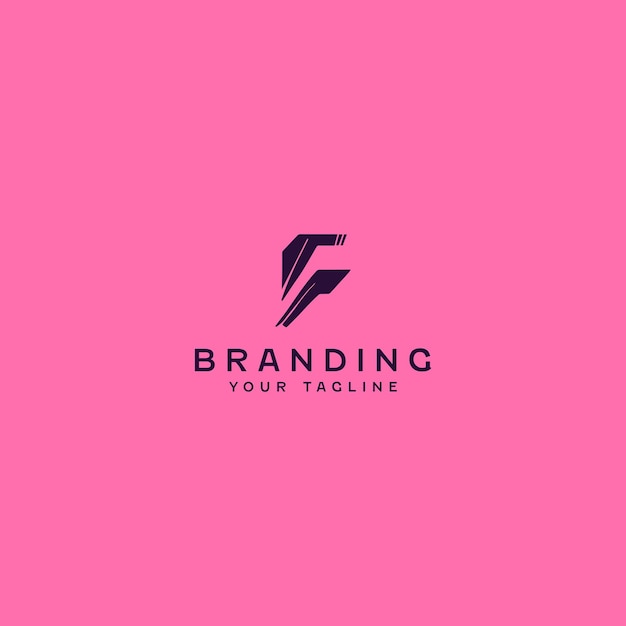 Plantilla de diseño de logotipo letra F