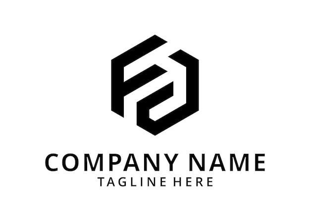 Plantilla de diseño de logotipo de letra FG o FA de ilustración