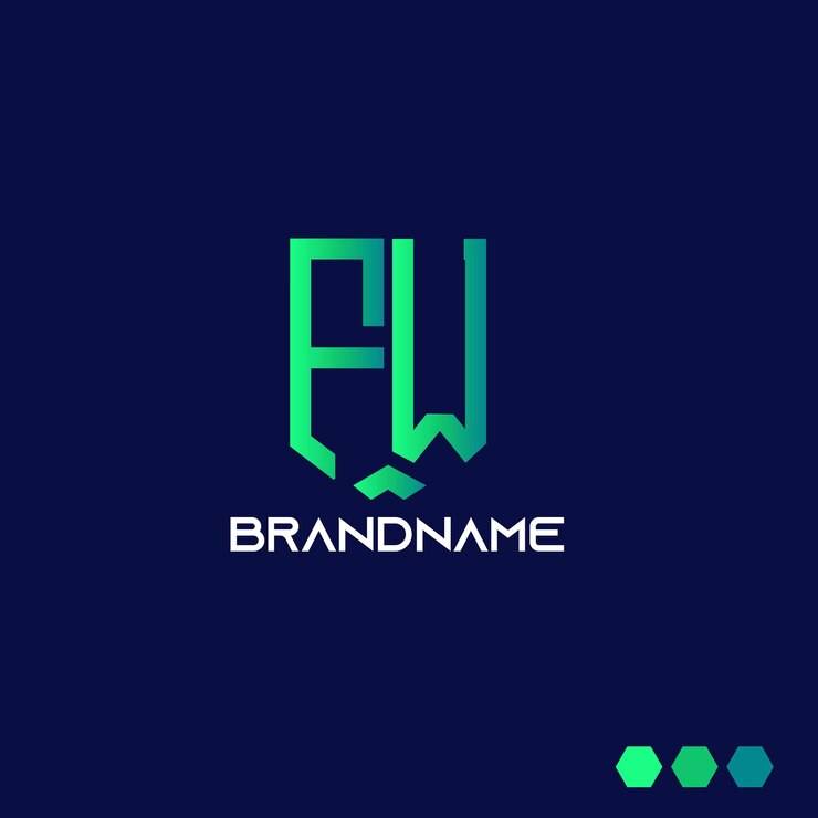 Vector plantilla de diseño de logotipo de letra fw corporativa única y moderna