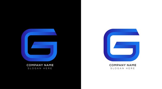 Plantilla de diseño de logotipo de letra g degradado creativo