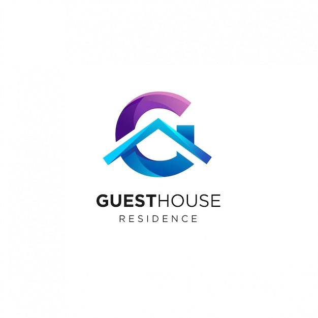 Plantilla de diseño de logotipo letra G House