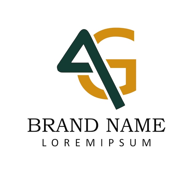 Plantilla de diseño de logotipo de letra A y G