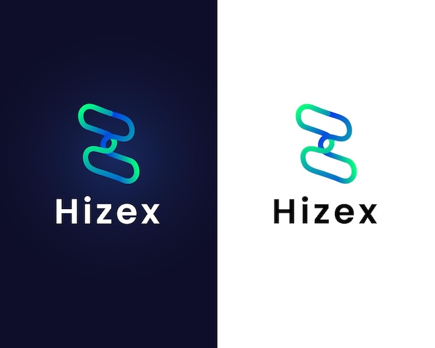 plantilla de diseño de logotipo de letra h y z