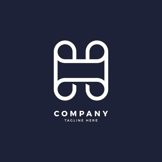 Plantilla de diseño de logotipo de letra H