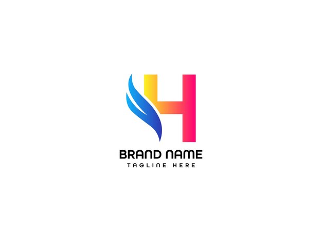 plantilla de diseño de logotipo de la letra H