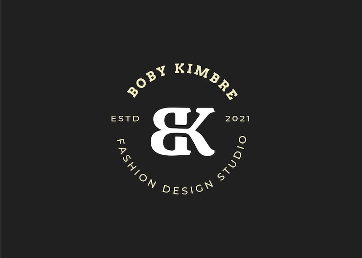 Vector plantilla de diseño de logotipo de letra inicial bk, estilo vintage, ilustraciones vectoriales