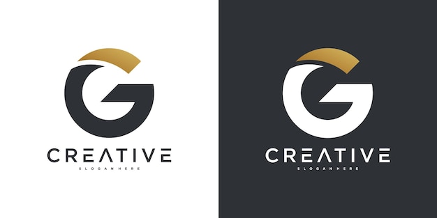 plantilla de diseño de logotipo de la letra inicial G de Abstrack Premium Vector