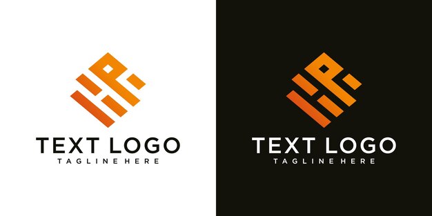 plantilla de diseño de logotipo de letra inicial hp
