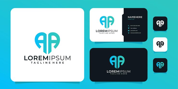 Vector plantilla de diseño de logotipo de letra inicial monograma aa moderno