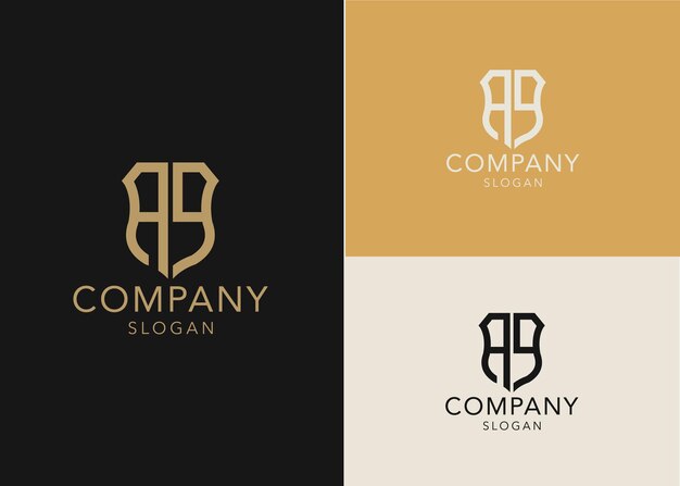 Plantilla de diseño de logotipo de letra inicial de monograma moderno ap