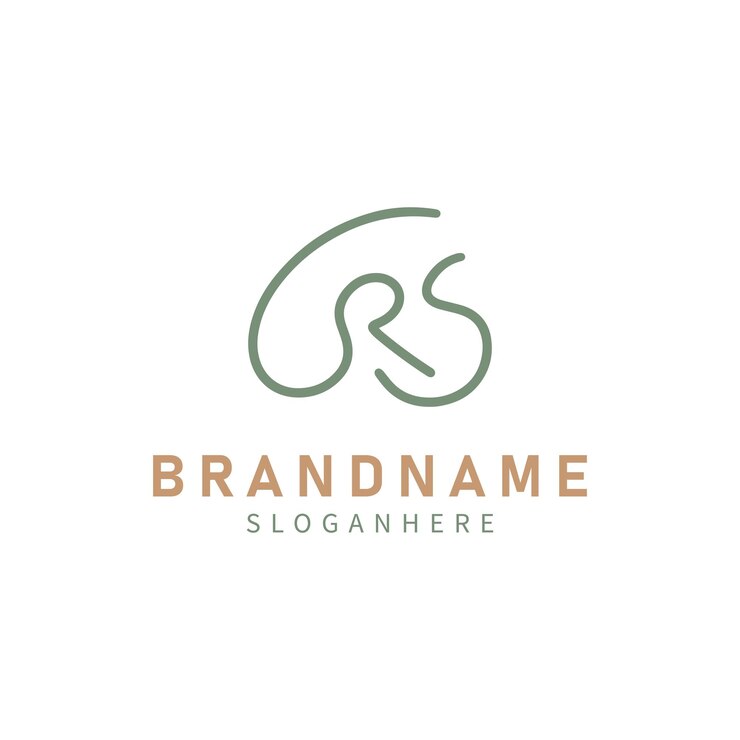 Vector plantilla de diseño de logotipo de letra inicial rs