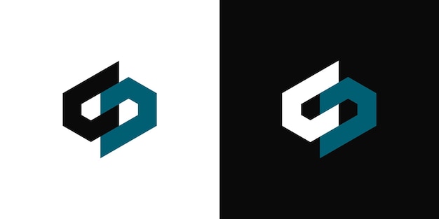 plantilla de diseño de logotipo de la letra inicial S de Abstrack Premium Vector
