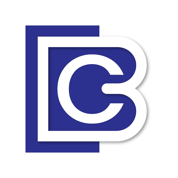plantilla de diseño del logotipo de la letra inicial vectorial c b