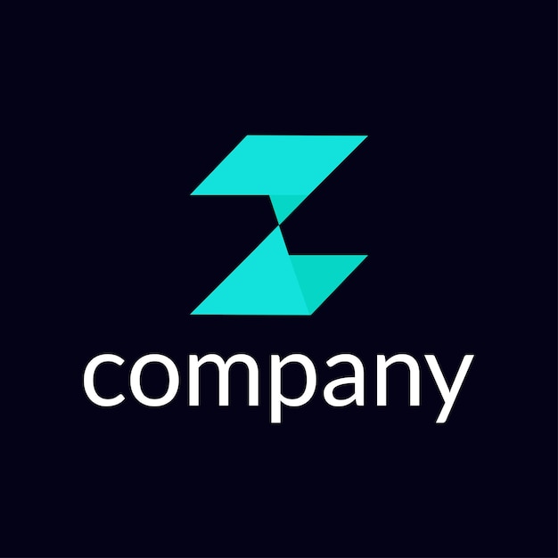 Plantilla de diseño de logotipo de letra inicial z tech