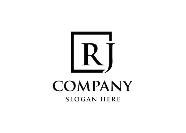 Plantilla de diseño de logotipo de letra JR
