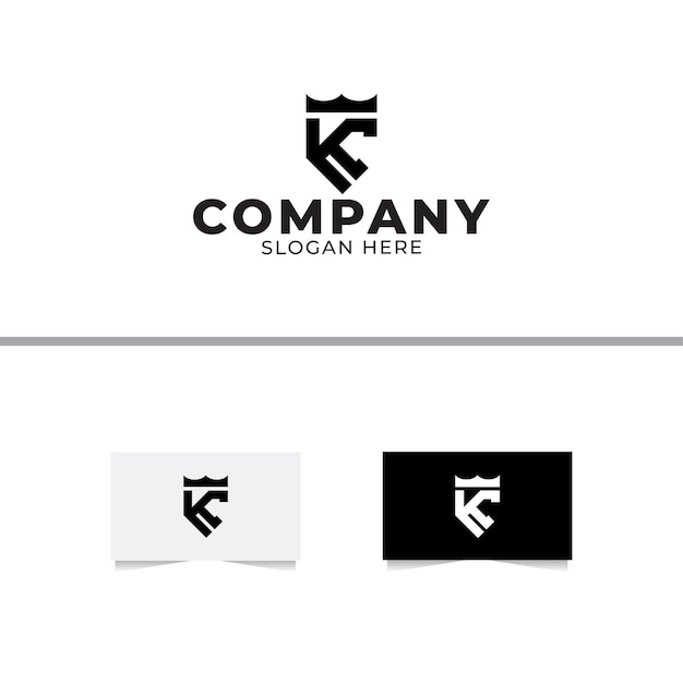 Plantilla de diseño de logotipo de letra K y C