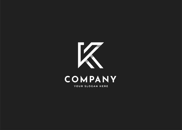 Plantilla de diseño de logotipo de letra K