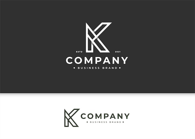 Plantilla de diseño de logotipo letra K