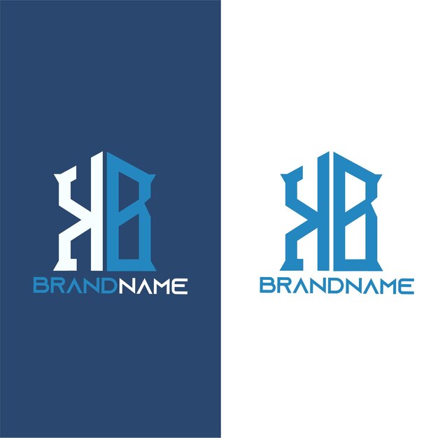 plantilla de diseño de logotipo de letra kb corporativa única y moderna