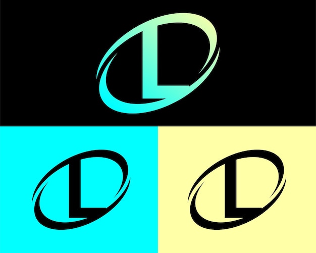 Plantilla de diseño de logotipo de letra l creativa